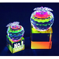 Apple Optical Crystal Award w/ Rainbow Base (2"x2")